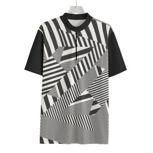 Men’s Lines Print Short Sleeve Shirt