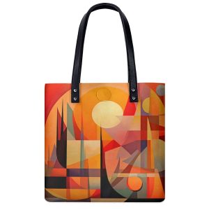 Multifunctional Abstract Geometric Design Shoulder Bag