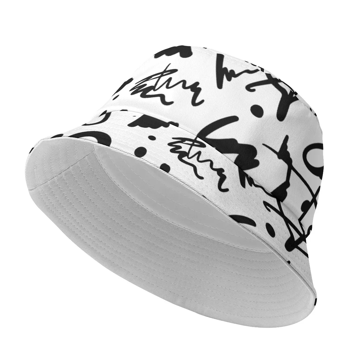 Scribbles Design Printed Bucket Hat 2