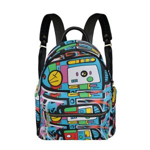 Small Size Abstract Print Backpack