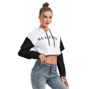 Women’s Heavy Fleece Hoodie With Hollow Out Sleeves