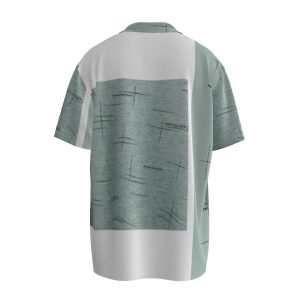 Men’s Imitation Silk Print Short Sleeve Shirt