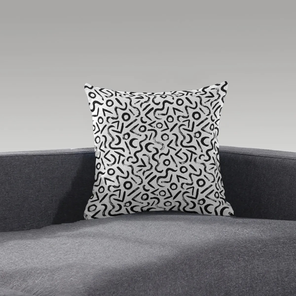 Short Abstract Design Plush Pillow