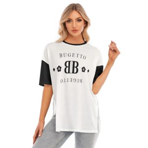 Womens Short Sleeve T-Shirt With Hem Split