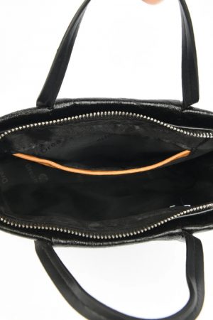 PU Leather Handbag Black 3