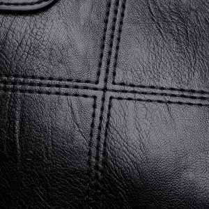 Women's PU Leather Medium Handbag Black 3