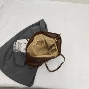 Women's PU Leather Tote Bag Chocolate 3