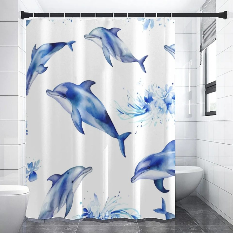 dolphin shower curtains